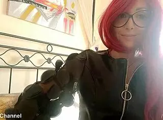 Cute stepmom dominates stepson with dirty talk and ass worship