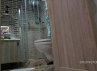 beautiful tattooed teen petra in bathroom hidden cam