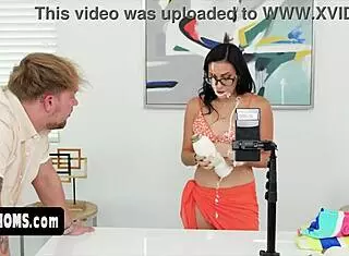 Geeky teacher calls stepson for taboo fuck!