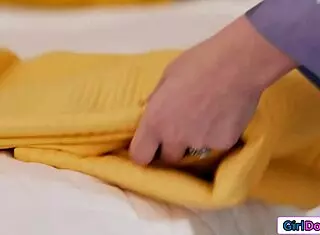 Busty Asian Licked and Strapon Fucked