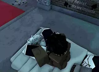 white femboy interacts with black partner politely