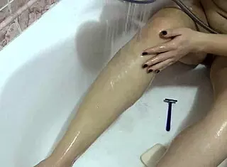 Milf Shaves Ass In Bathroom With Amateur Fetish Closeup