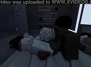 white femboy interacts with black partner politely