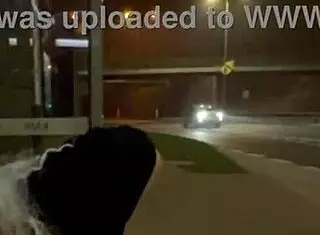 Trans Olivia Flashes on Street