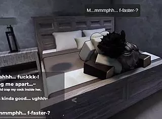 Shy roblox girl transforms into horny slut with big ass for intense sex