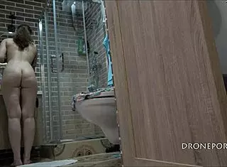 beautiful tattooed teen petra in bathroom hidden cam