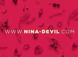 Redhead in red fetish outfit feeling excited