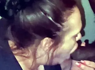 Giving Thick Black Cock Amazing Head!