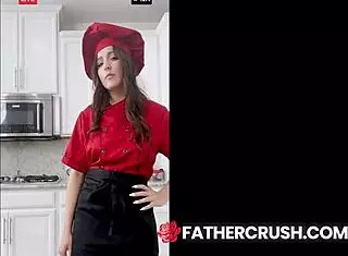 my chef step daughter loves my dilf meat so much