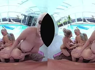 big tits foursome with pool anal?