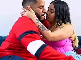 Dad Licks Son With Big-Titted Girlfriend