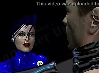 Blue Steel: The Long Arm Of The Law In Muscular 3D Cartoon Style.