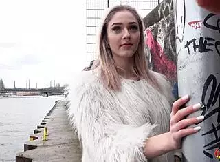 skinny german becky california's first time casting interview in berlin