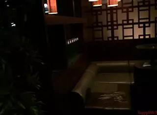 dirty talk during anal and blowjob in restaurant toilet with monster cock