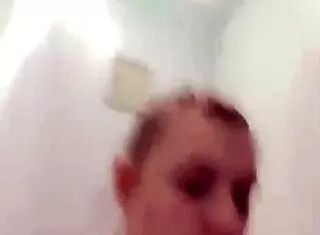 Young teen masturbates with dildo in locker room