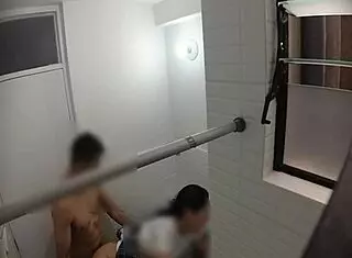 Spying On Spanish Teacher Fucking Her Lover In Public Bathroom