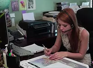 Horny Secretary Pepper Kester Pleases Nina Hartley with Lesbian Sex