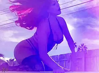 curvy seductive ms red x teases in leather lingerie 😏