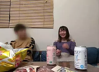 Japanese girl gets excited blowjob with ex-boyfriend's cumshot