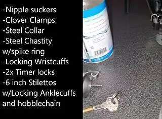 sissy prepares for selfbondage