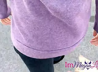 ImMeganLive Rips Clothes And Panties For Public Flashing And Voyeur Fun