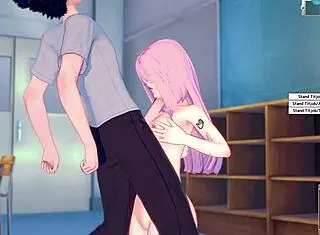 Sakura and Sasuke's after-class encounter