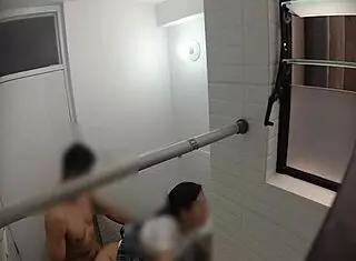 Spying On Spanish Teacher Fucking Her Lover In Public Bathroom