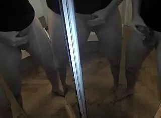 ONE MAN FACES 6 COCKS in MIRROR CUMSHOT