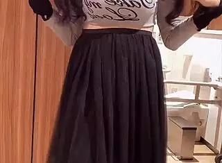 Private Video Of Busty Asian Ladyboy Crossdressing And Quietly Masturbating