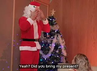 this cute girl asked for santas dick for christmas