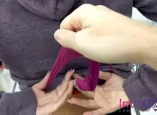 ImMeganLive Rips Clothes And Panties For Public Flashing And Voyeur Fun