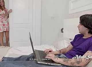 Step mom stops son's wankathon - annie king