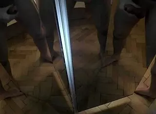 ONE MAN FACES 6 COCKS in MIRROR CUMSHOT