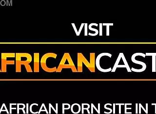 Dark Skinned African Bombshell In Interracial Facial Casting