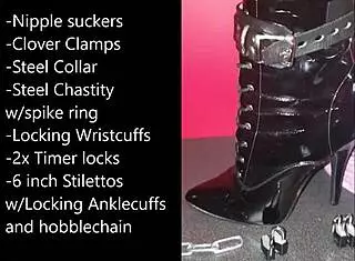 sissy prepares for selfbondage