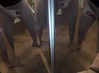 ONE MAN FACES 6 COCKS in MIRROR CUMSHOT