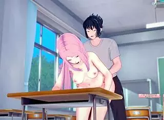 Sakura and Sasuke's after-class encounter