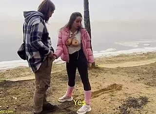 Flexible Girl Gets Banged in Public Forest! So Extreme and Rough.