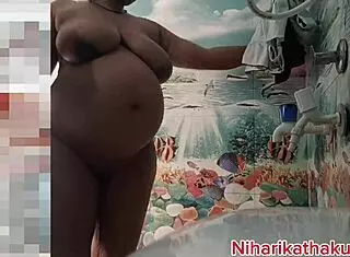 Indian Solo Bath with Pussy Fucking in Bathroom