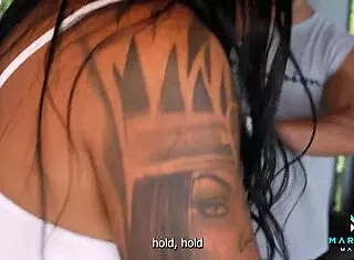 i watch mariana martix drink her gym trainer's cum.