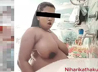 Indian Solo Bath with Pussy Fucking in Bathroom