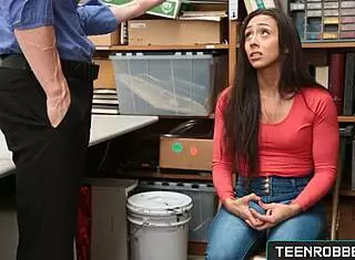 Cute Shy Teen 18+ Shoplifter Lilly Hall Gets Hard Doggystyle