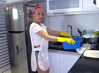 karla rivera blonde latina maid gets smashed hard with monster cock at work