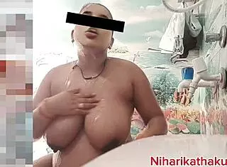 Indian Solo Bath with Pussy Fucking in Bathroom