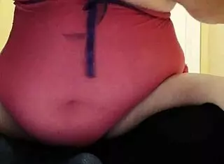 Chubby Fox Plays With Cum Lube Solo