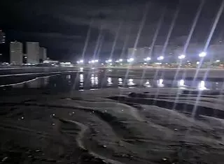African sex on lifeguard's chair at beach