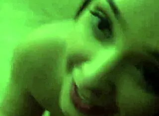 Latina babe sucks big dick