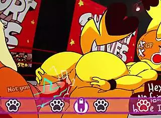 Furry hero ballbusting the old guy?