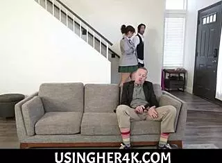 Crystal chase gets fucked by uncle in front of stepdad