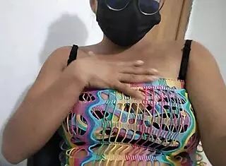 old stepmother fantasizes as student and masturbates sensually with dildo at home 😍